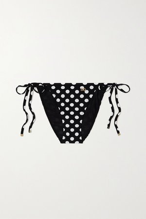 Black Polka-dot bikini briefs | Dolce & Gabbana | NET-A-PORTER