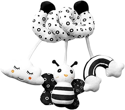 Amazon.com: Ebrima Baby Pram Crib Activity Spiral Plush Toys & Stroller Toy & Car Seat Hanging Toys & Animal Education Plush Toys & 3 6 9 12 Months Baby Rattles (Owl) : Toys & Games