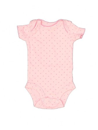 Child of Mine by Carter's 100% Cotton Pink Short Sleeve Onesie Newborn - 28% off | thredUP