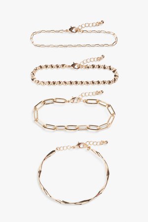 Assorted bracelets - Gold metal - Bracelets - Monki GB