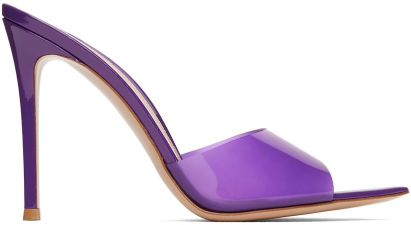 Gianvito Rossi: Purple Elle 105 Heeled Sandals | SSENSE