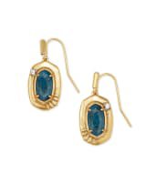 Anna Vintage Gold Small Drop Earrings in Teal Apatite | Kendra Scott