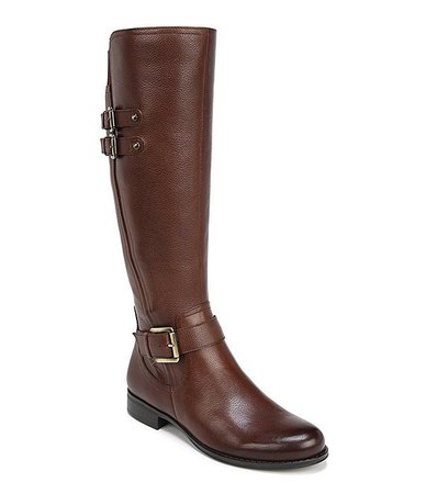 Naturalizer Jessie Tall Leather And Buckle Riding Boots