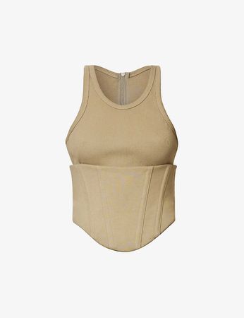 DION LEE - Float Tank corseted organic cotton top | Selfridges.com