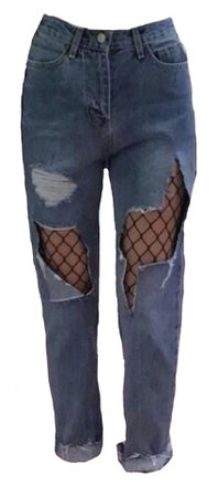 black jeans with fishnets png