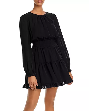 AQUA Tiered Mini Dress - 100% Exclusive | Bloomingdale's