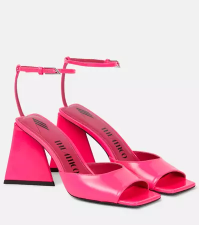 Piper 85 Patent Leather Sandals in Pink - The Attico | Mytheresa
