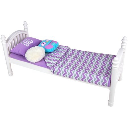 My Life As 6-Piece Bed Set, White and Purple, for 18" Dolls - Walmart.com