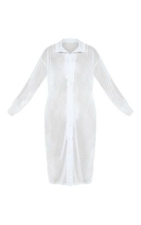 White Oversized Beach Shirt Dress | Swimwear | PrettyLittleThing