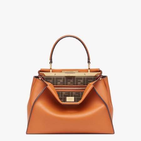 Brown leather bag - PEEKABOO ICONIC MEDIUM | Fendi