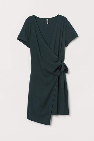 Short Wrap Dress - Green