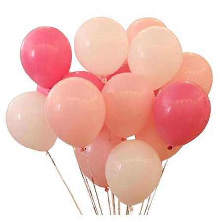 Amazon.com: KADBANER Latex balloon 100 pcs 12 inch ： white and light pink and rose red latex balloons: Toys & Games