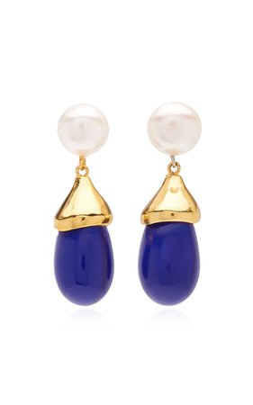 Audrey 18k Gold Vermeil Pearl Earrings By Sophie Buhai | Moda Operandi