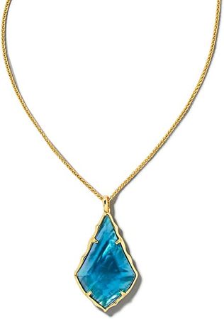 Amazon.com: Kendra Scott Facted Alex Long Pendant Necklace in 14k Gold-Plated Brass, Fashion Jewelry for Women, Teal Illusion : Clothing, Shoes & Jewelry