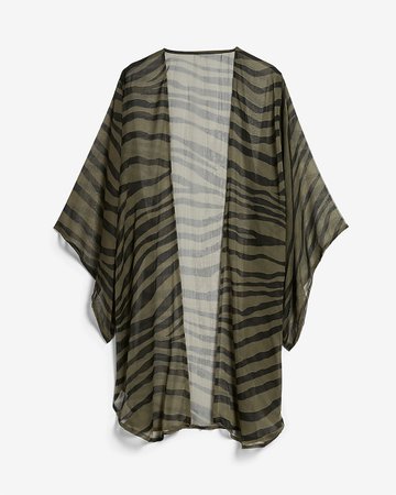 Zebra Print Kimono Cover-up | Express