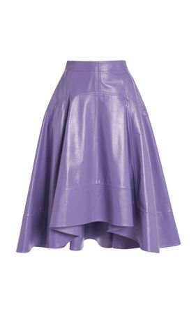 Leather Midi Skirt By Bottega Veneta | Moda Operandi