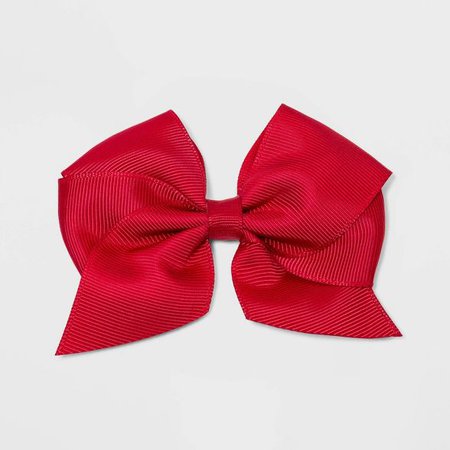 Girls' Solid Bow Hair Clip - Cat & Jack™ Red : Target