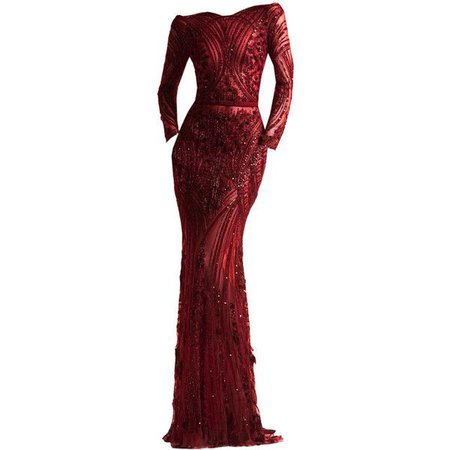 Ziad Naked Couture Gown (Red)
