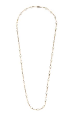 Sylva & Cie 18K White Gold and Silver Akoya Pearl Necklace