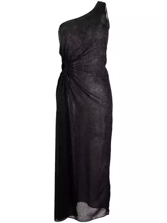 Oséree Black Asymmetric Maxi Dress - Farfetch