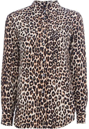 'Signature' leopard print shirt