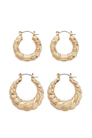 bamboo style earrings hoop