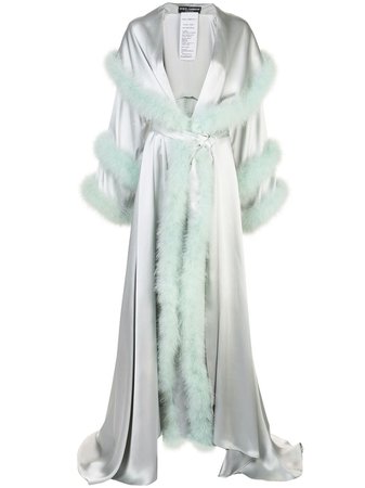 Dolce & Gabbana Feather Trim Coat | Farfetch.com