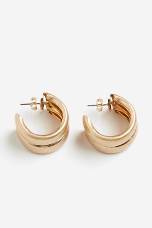 Chunky Hoop Earrings - Gold-colored - Ladies | H&M US