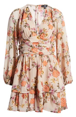 Lulus Sweet Type of Love Floral Long Sleeve Minidress | Nordstrom
