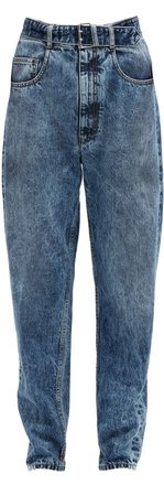 Belted Rigid High-Rise Belted Jeans