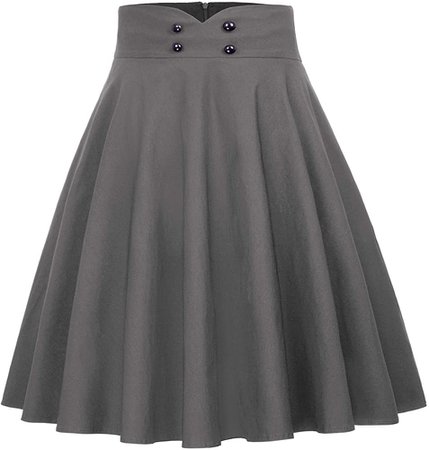 grey uniform skirt.