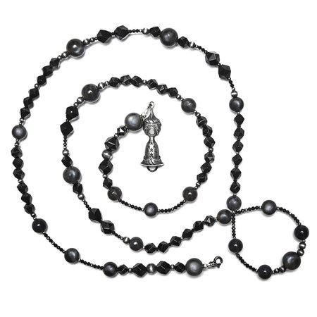 The Witching Hour. Black Moonstone Ritual Strand. – Blood Milk Jewels