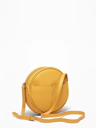 Faux-Leather Crossbody Circle Bag for Women | Old Navy