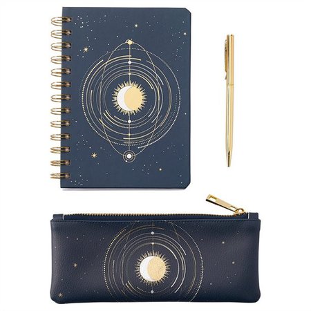 GIFT BOX SACRED GEOMETRY NAVY by Indigo Paper | Spiral Notebooks Gifts | www.chapters.indigo.ca