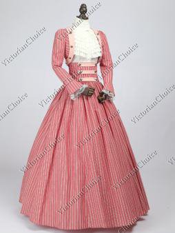 Cherry Pink Victorian Dress