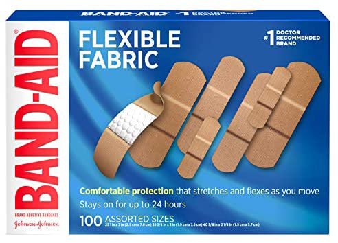 Amazon.com: Band-Aid Brand Flexible Fabric Adhesive Bandages for Wound Care & First Aid, Assorted Sizes, 100 Ct, Beige: Health & Personal Care