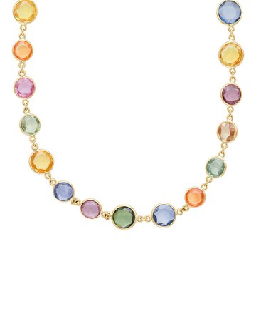 Jamie Wolf 16" 18k Multicolor Sapphire Necklace