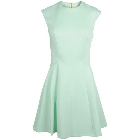 TED BAKER Womens Mint Neoprene Skater Style Dress found on Polyvore | Mint short dress, Skater style dress, Short green dress