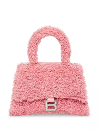 Balenciaga S Hourglass Furry Tote Bag - Farfetch