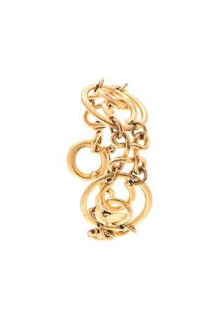 Chanel Pre-Owned, Chanel Pre-Owned CC chain bracelet - Gold | Catalove