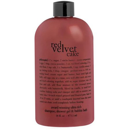 Philosophy 'red velvet cake' shampoo, shower gel bubble bath