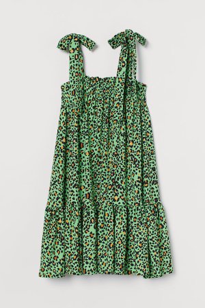 Bow-detail Dress - Green
