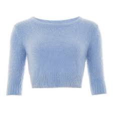 cropped blue fuzzy sweater - Google Search