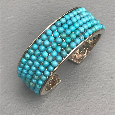 Chinese Cuff Bracelet . Sterling Silver . Turquoise . | Etsy