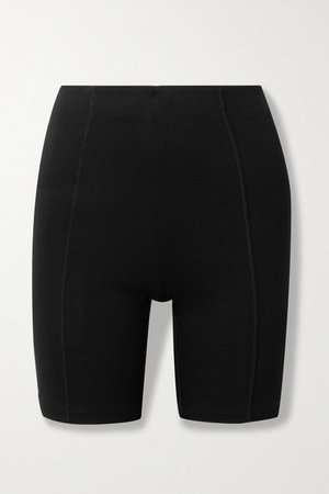 Stretch Organic Cotton Jersey Shorts - Black