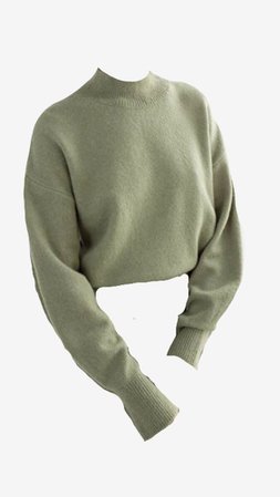 *clipped by @luci-her* Light Green Wool Sweater