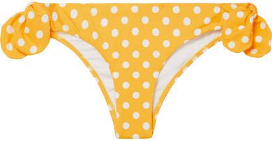 VerdeLimón - Sendai Polka-dot Bikini Briefs - Yellow