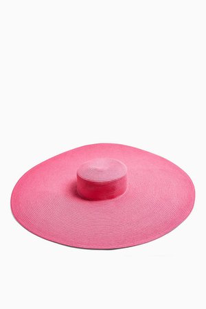 Pink Straw Wide Brim Hat | Topshop