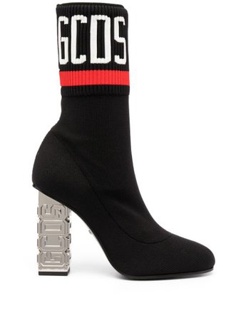 Black Gcds logo-print sock boots FW21W010035 - Farfetch