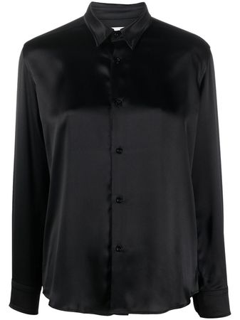 AMI Paris long-sleeve Silk Shirt - Farfetch